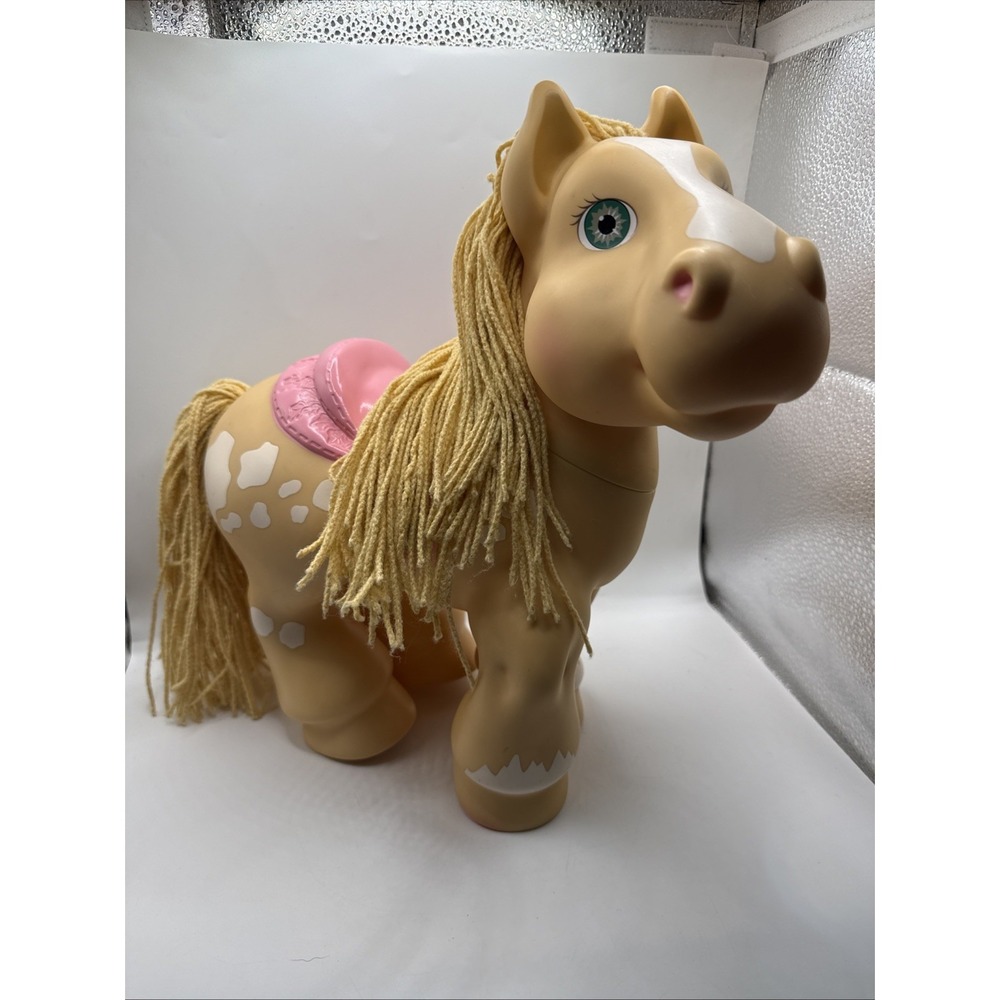 Vintage 1992 Cabbage Patch Kids Crimp And Curl Pony Horse Blonde Hair Green Eyes